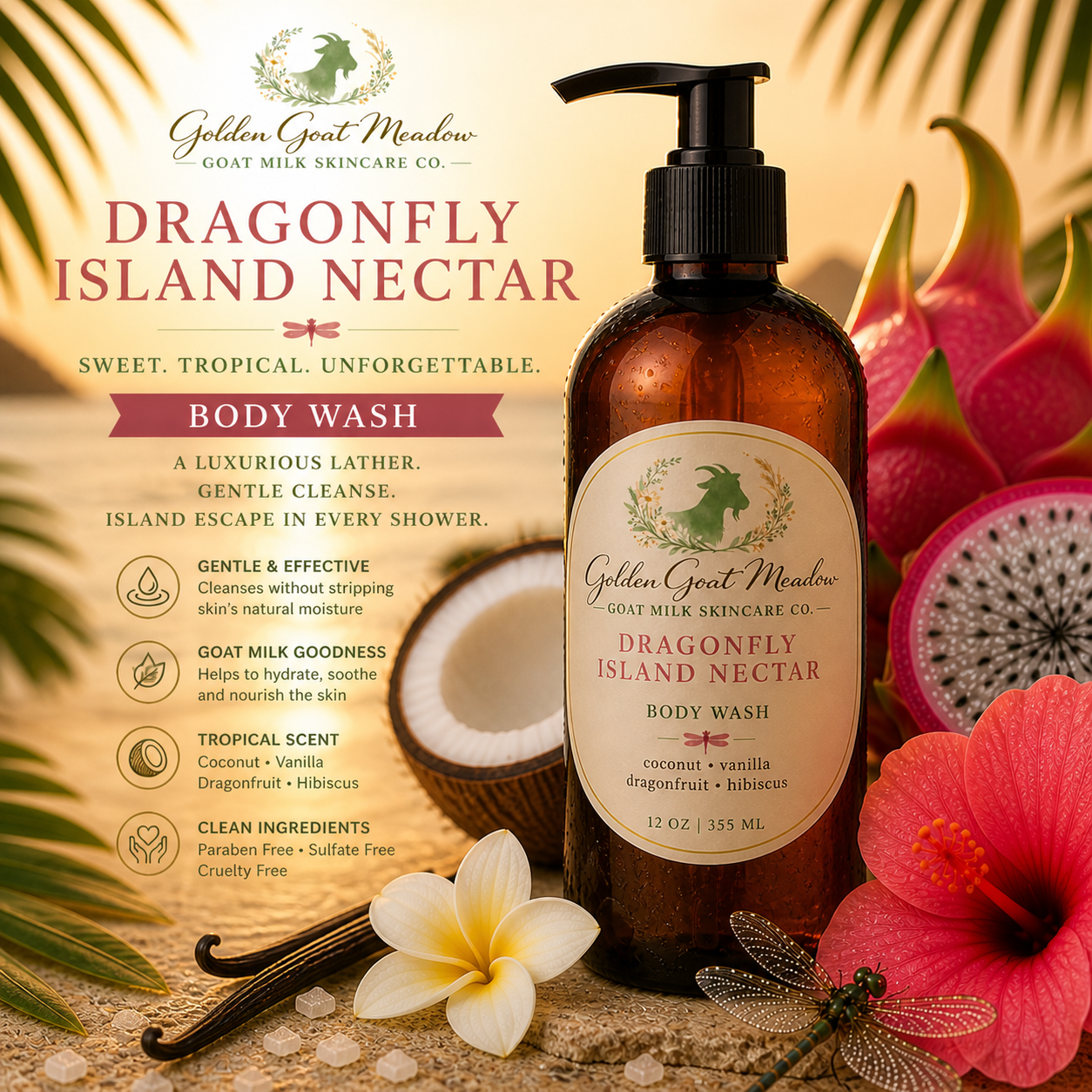 LIMITED Dragonfly Island Nectar Body Wash