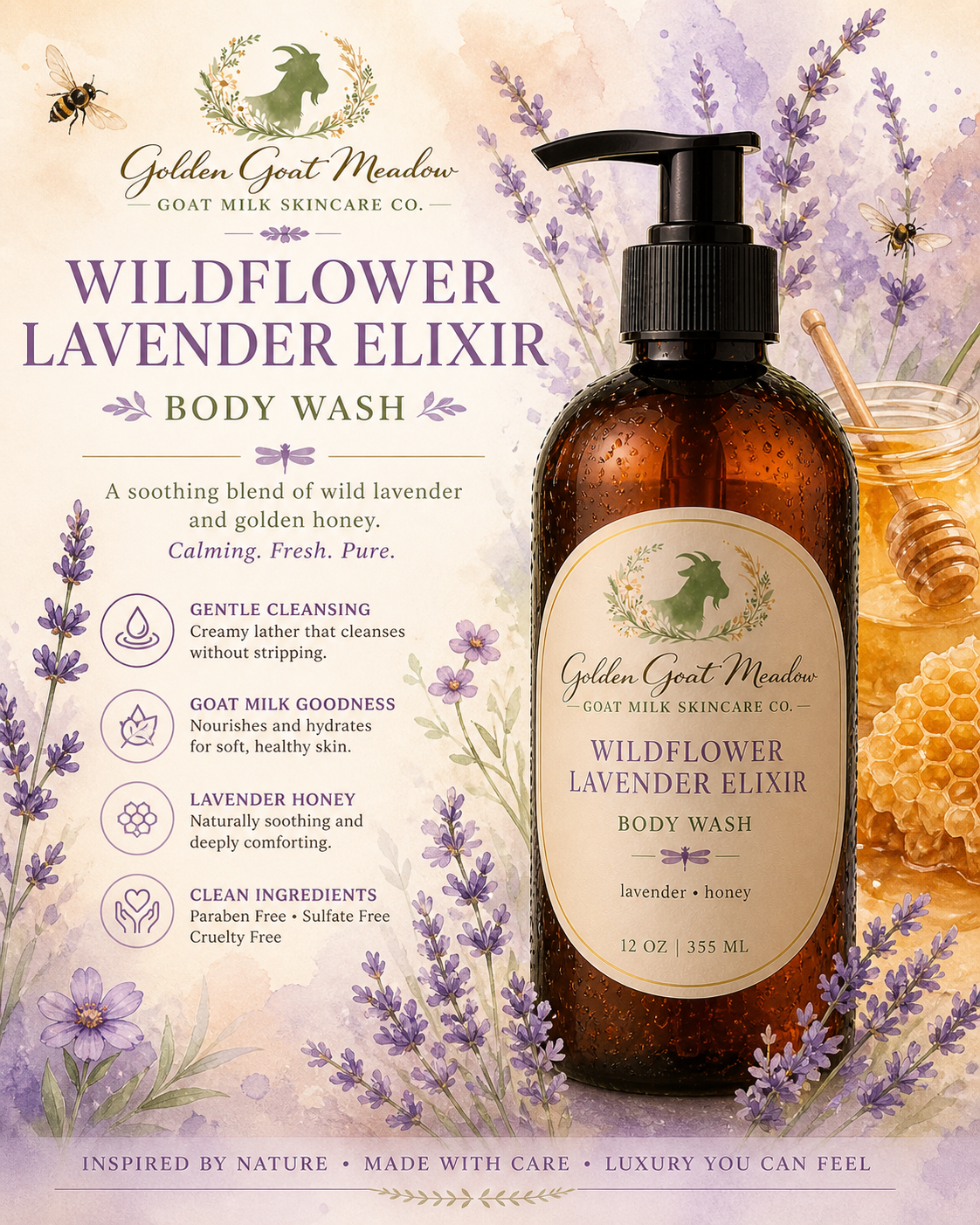 Wildflower Lavender Elixir Body Wash
