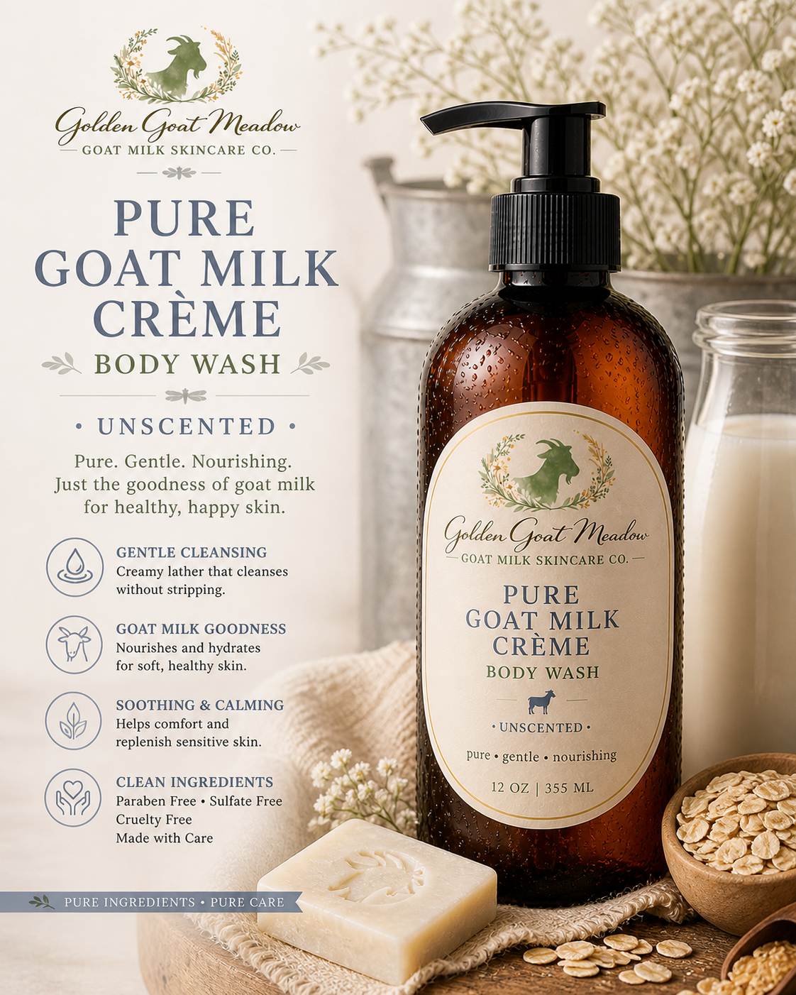 Pure Goat Milk Créme Body Wash